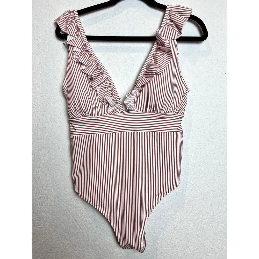 NWT: H&M One Pice Swimsuit Striped Size Large